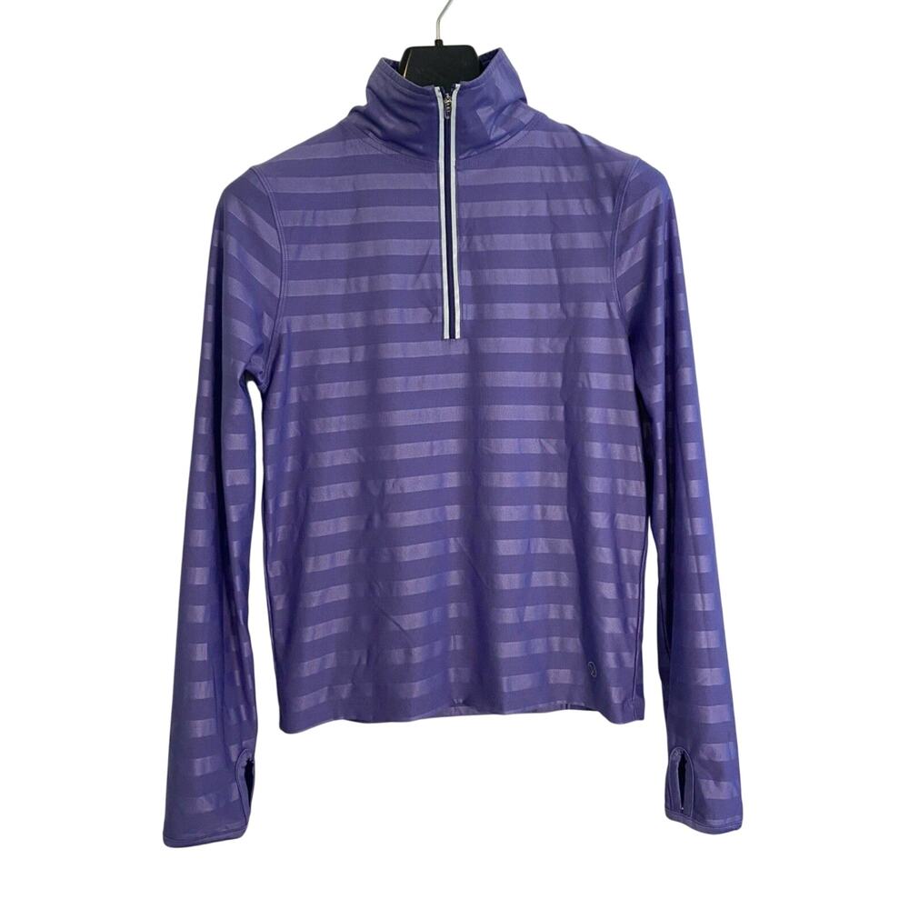 Vogo Athletica Purple 1/4 Zip Athletic Jacket Thumbholes Womens Size SMALL